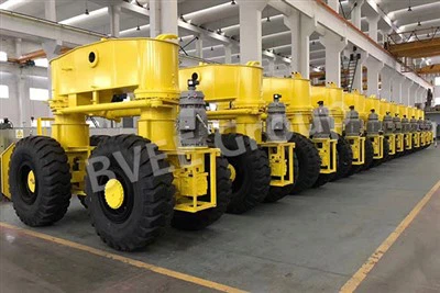 Портален кран с гумени гуми